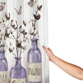 thumbnail image 5 of Farmhouse Floral Shower Curtain Rustic Country Cotton Flower Purple Jar Bathroom Shower Curtains Relax Soak Unwind Waterproof Polyester Fabric Bathroom Decor Curtain with Hooks 72x72 Inches, 5 of 6