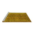 thumbnail image 2 of Ahgly Company Machine Washable Indoor Rectangle Oriental Yellow Modern Area Rugs, 7' x 10', 2 of 4