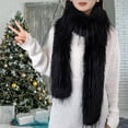 thumbnail image 7 of Jiibva Faux Turkey Feather Plush Warm Scarf Solid Color Thickened Scarf Soft Touch Scarves Wraps Long Scarf Accessories for Women, 7 of 7