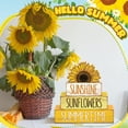 thumbnail image 4 of Set de decoración Burbell Summer, bandeja escalonada de madera con girasoles, 4 of 7