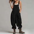 thumbnail image 3 of Favoffer Women's Sleeveless Tank Jumpsuit Solid Color Side Pocket Casual Utility Romper Lightweight Summer One Piece Outfit for Sports Daily Outdoor, 3 of 6