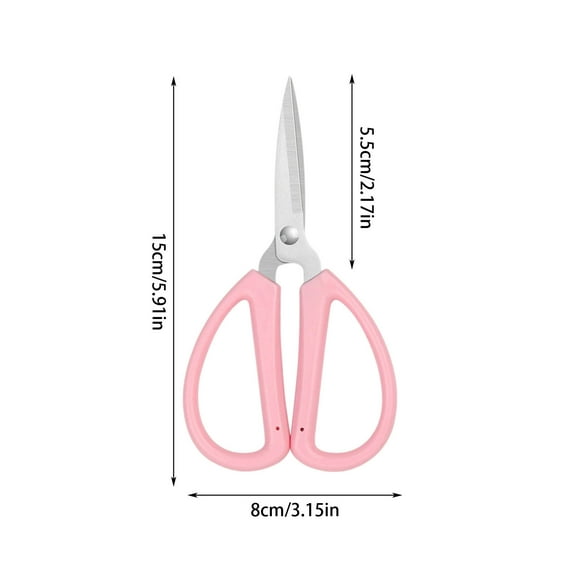 Scissors for Office Stainless Steel Household Scissors for Office and Study Students Cutting Plastic Handles Cutting Fabrics Cutting Thread Ends Pointed Diy Small Scissors Scissors for Fabric Cutting