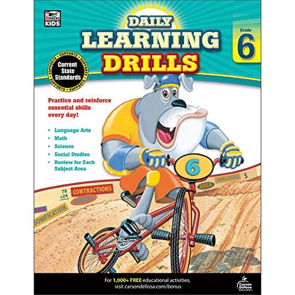 Pre-Owned Daily Learning Drills, Grade 6 (Paperback)