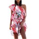 thumbnail image 1 of Vestidos con volantes sin mangas con hombros caídos estampados sexy para mujer Fridja  hj5472, 1 of 8
