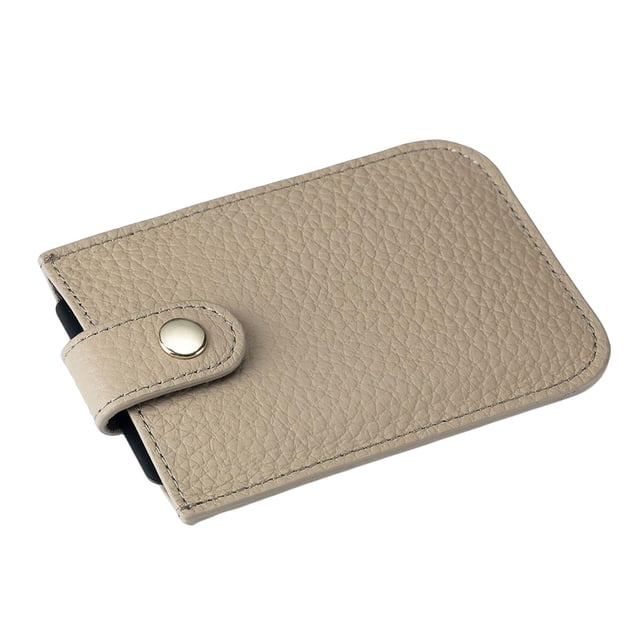 Tarjetero de cuero PU jinwen Cartera minimalista Gris