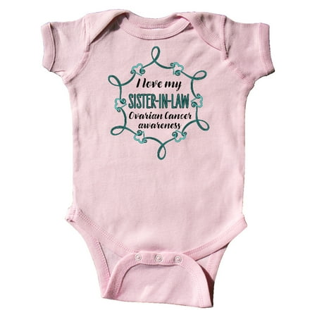 

Inktastic I Love My Sister-in-law Ovarian Cancer Awareness Gift Baby Boy or Baby Girl Bodysuit