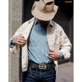 thumbnail image 3 of WHIPPY Men's Western Cowboy Belt for Jeans Pants Leather Ratchet Belt with Automatic Buckle, 3 of 6