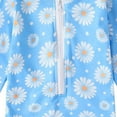 thumbnail image 3 of Baby Girl Swimsuit Long Sleeve Colorful Floral with Full Zip Rash Guard Kids' Swimwear Blue 12-18 Months, 3 of 5