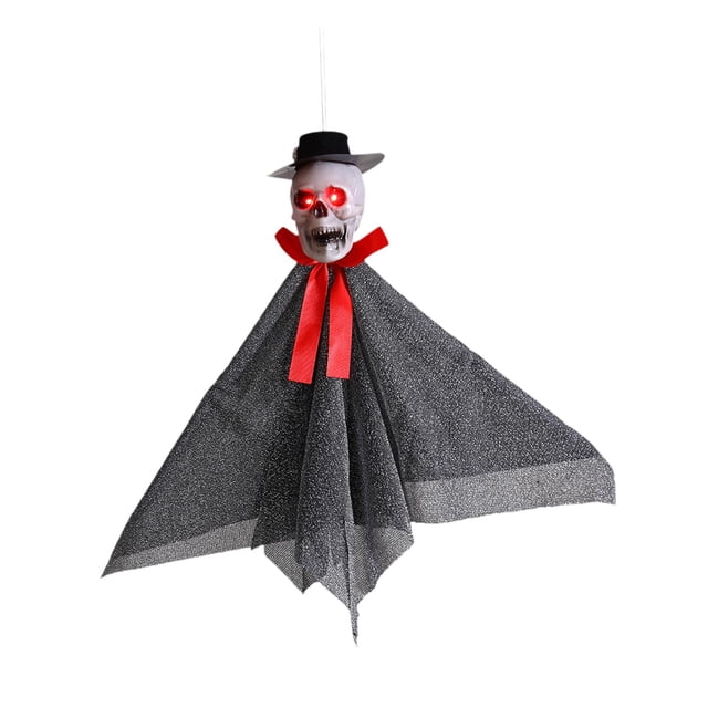 Decoración colgante de Halloween con sombrero, accesorio de casa embrujada para jardín interior gris