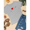 thumbnail image 3 of Red Heart Ladybug T-Shirt Women -Image by Shutterstock, Female Large, 3 of 4