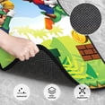 thumbnail image 3 of Lsque Mario Print 4-Piece Floor Mats, Heavy-Duty Rubber Liners, Anti-Slip Design, All-Season Automotive Protection, Vehicles, Cars, Trucks, and SUVs, 3 of 7