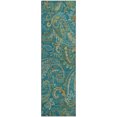 thumbnail image 2 of Addison Rugs Mayfield Washable Transitional Paisley Teal Runner Rug, 2'3" x 7'6", 2 of 5
