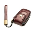 thumbnail image 3 of Vitodeco Superior Leather Key Fob Case Compatible for Toyota Rav4, Camry, Prius, Highlander, CH-R, Avalon, Toyota 86, Mirai (4-Button, Tocora Red), 3 of 6