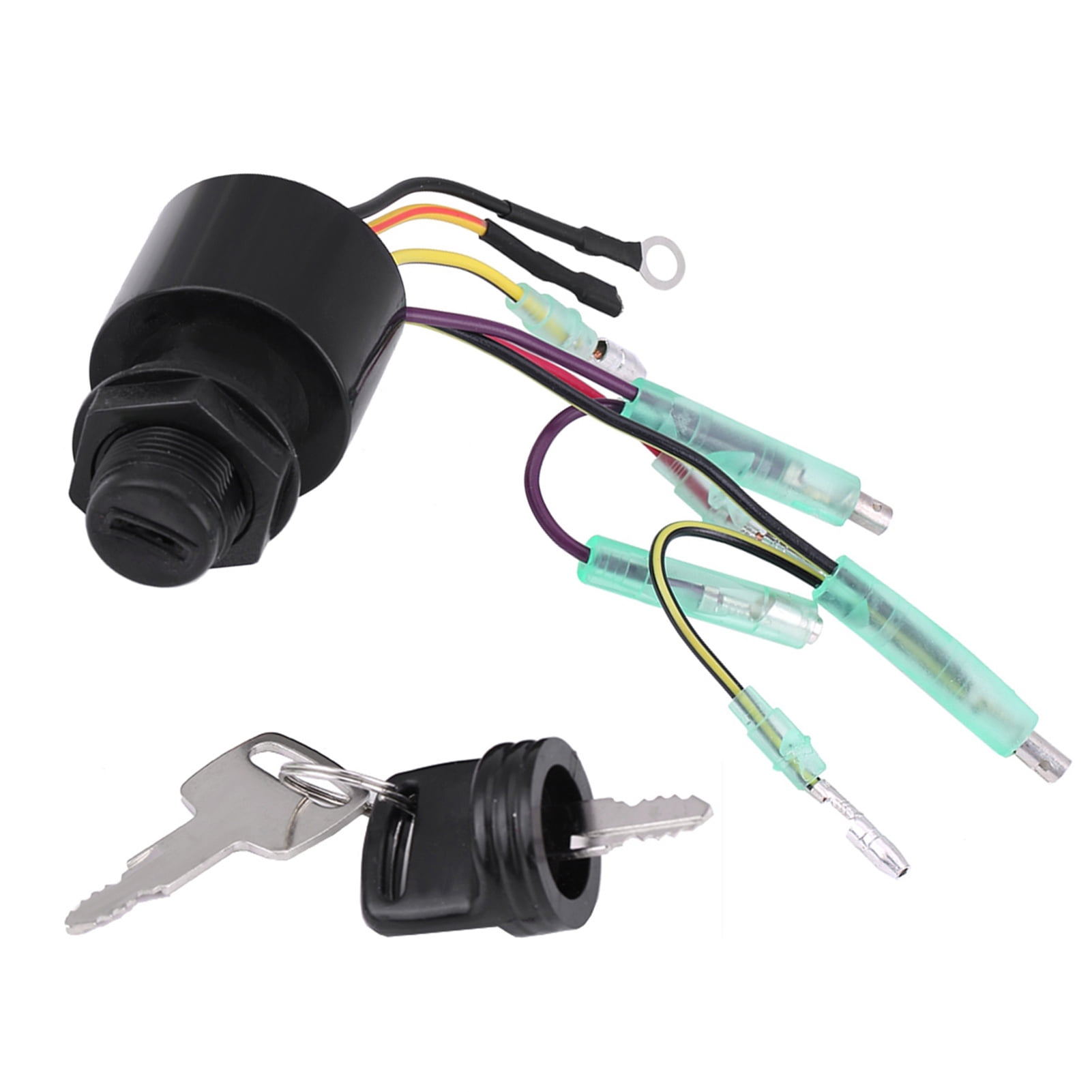 Boat Ignition Switch Assembly With 2 Keys - Replacement For Outboard Motor Remote Control Box
