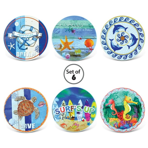 Puzzled Nautical Coasters Nautical Ceramic Coaster Set Beach