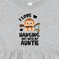 thumbnail image 4 of Inktastic Monkey I Love Hanging out with My Auntie Girls Baby Dress, 4 of 5