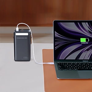 POWERΛDD 50000mAh Power Bank 65W Fast USB-C Portable Charger LED Flashlight For Laptop Tablet Cellphone