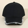 thumbnail image 2 of Rhinestone Baseball Cap Bling Stylish Baseball Caps for Women Adjustable Simple Hat Casual Travel Sun Hats 2025, 2 of 3