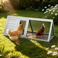 thumbnail image 3 of Rabbit Hutch Small Chicken Coop Wooden Pet House Bunny Cage for Small Animals, 3 of 11