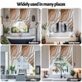 thumbnail image 6 of Swag Curtain Valances Ombre Brown Swag Valances for Kitchen Windows Abstract Geometric Short Topper Curtains Valance Tier Pair for Kitchen Bedroom Living Room Bathroom 28"x36", 6 of 8