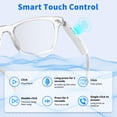 thumbnail image 4 of Gafas inteligentes Emerhome Bluetooth para hombres y mujeres con lente transparente, 4 of 7