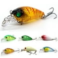 thumbnail image 2 of Fishing Lure Crankbait Shallow Deep Diving Swimbait for Bass Trout Salmon Wobble Treble Hooks 3D Eyes Rattle, 2 of 8