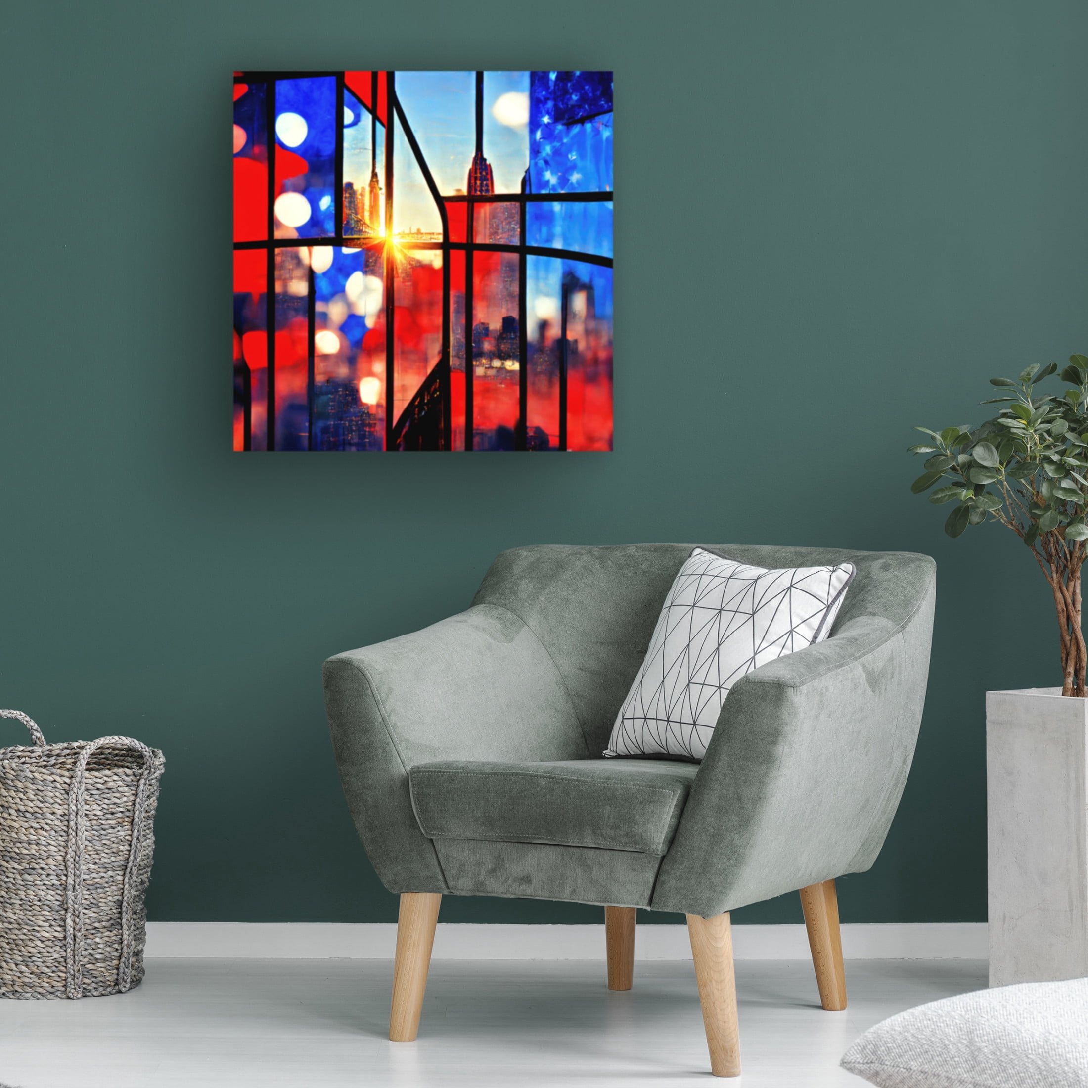 Canvas Wall Art - Ray Heere 'New York 7' Wall Art for Living Room, Bedroom, or Office Décor by Trademark Fine Art - 35 x 35 Inches
