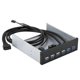 thumbnail image 2 of 9 Pin 19 Pin USB Hub to 2 USB 3.0 + 4 USB 2.0 Ports 6 Interfaces Metal Front Panel, 2 of 4