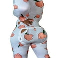 thumbnail image 3 of Pyjama une Pièce pour Femmes Combinaison Moulante avec Rabat Arrière à Boutons, 3 of 5