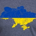 thumbnail image 3 of CafePress - Outline Ukraine Flag And Map Cracked Men's Deluxe - Mens Tri-blend T-Shirt, 3 of 4