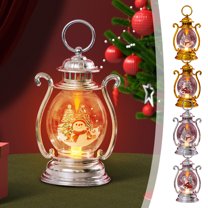 Christmas Decorations Glow New Portable Creative Small Oil Lamp Santa Claus Snowman Christmas Tabletop Decorations Christmas Decor Light Prop for Xmas Tree Garden Party Outdoor Indoor Home Decor