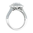 thumbnail image 2 of 1 Carat Cushion Shape Halo Diamond Engagement Ring in 14K White Gold (Ring Size 8.75) (SI1-SI2 Clarity), 2 of 4