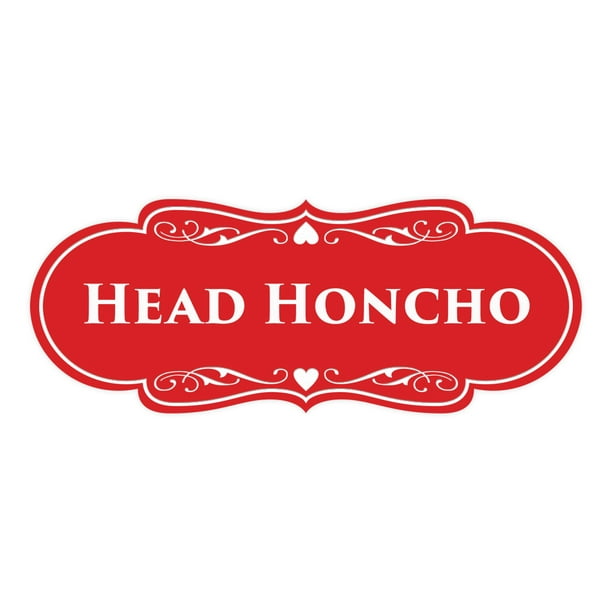 Signs ByLITA Designer Head Honcho Sign (Red) Small