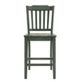 thumbnail image 6 of Weston Home Farmhouse Vintage Slat Back Solid Wood Counter Height Chair, Set of 2, Antique Sage Green, 6 of 8