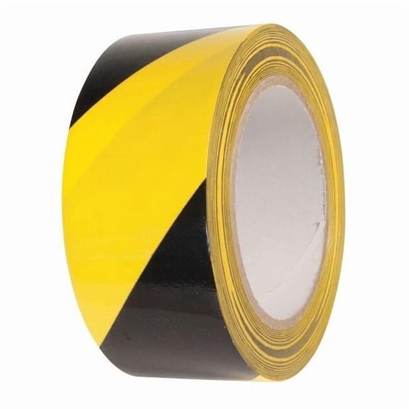 Incom Floor Tape,Black/Yellow,2 inx54 ft,Roll VHT210