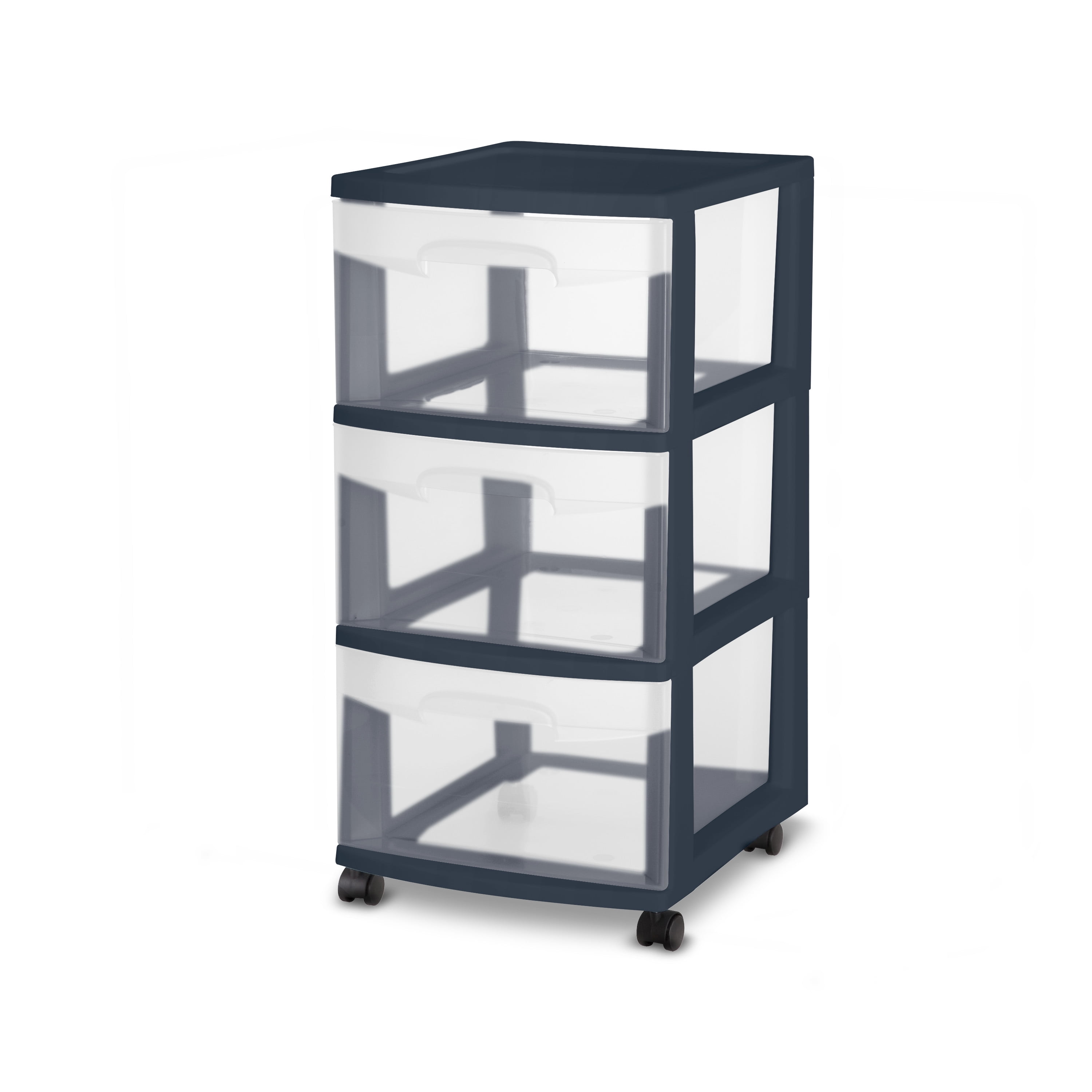 Sterilite 2930 - Wide 3 Drawer Cart White 29308001