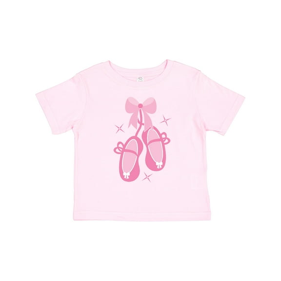 Inktastic Ballerina Pink Ballet Slippers Girls Toddler T-Shirt