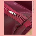 thumbnail image 4 of Bolsa de cosméticos para mujer, organizador de viaje plegable, bolsa de nailon para colgar, bolsa de maquillaje separable con cuerda, color rosa, 4 of 5