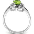 thumbnail image 2 of Sterling Silver Rhodium Peridot Ring (Size 6) Made In India qr646-6, 2 of 5