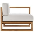 thumbnail image 6 of Pemberly Row 3-Piece Solid Teak Wood Patio Sectional Sofa in Natural & White, 6 of 14