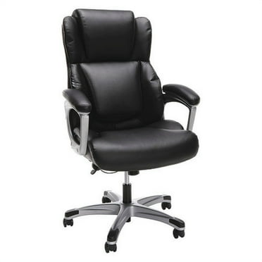 OFM Essentials Collection Executive Bonded Leather Office Chair, Black