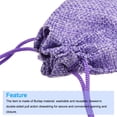 thumbnail image 4 of Unique Bargains Linen Burlap Bags with Drawstring for Gifts,DIY Craft Purple 7 x 9cm 12pack, 4 of 5