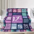 thumbnail image 2 of LHSHID 12 Year Old Girl Birthday Gifts Gifts for 12 Year Old Girl 12th Birthday Gifts for Girls Birthday Gifts for 12 Year Old Girl 12th Birthday Decorations for Girls Throw Blanket 60"x80", 2 of 6