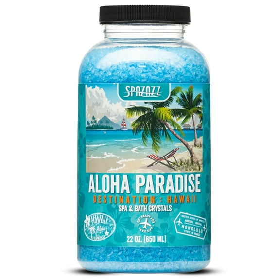 Spazazz SPZ-303 Hawaii Aloha Paradise Destination Crystals Container, 22 oz.