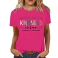 thumbnail image 2 of Kindness Graphic Tees for Women 2026 Summer Casual Short Sleeve Crewneck T Shirts, 2 of 4
