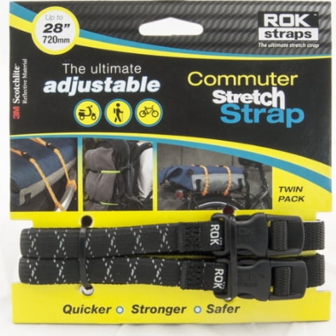 ROK Straps ROK10332 Commuter Strap - Black/Reflective