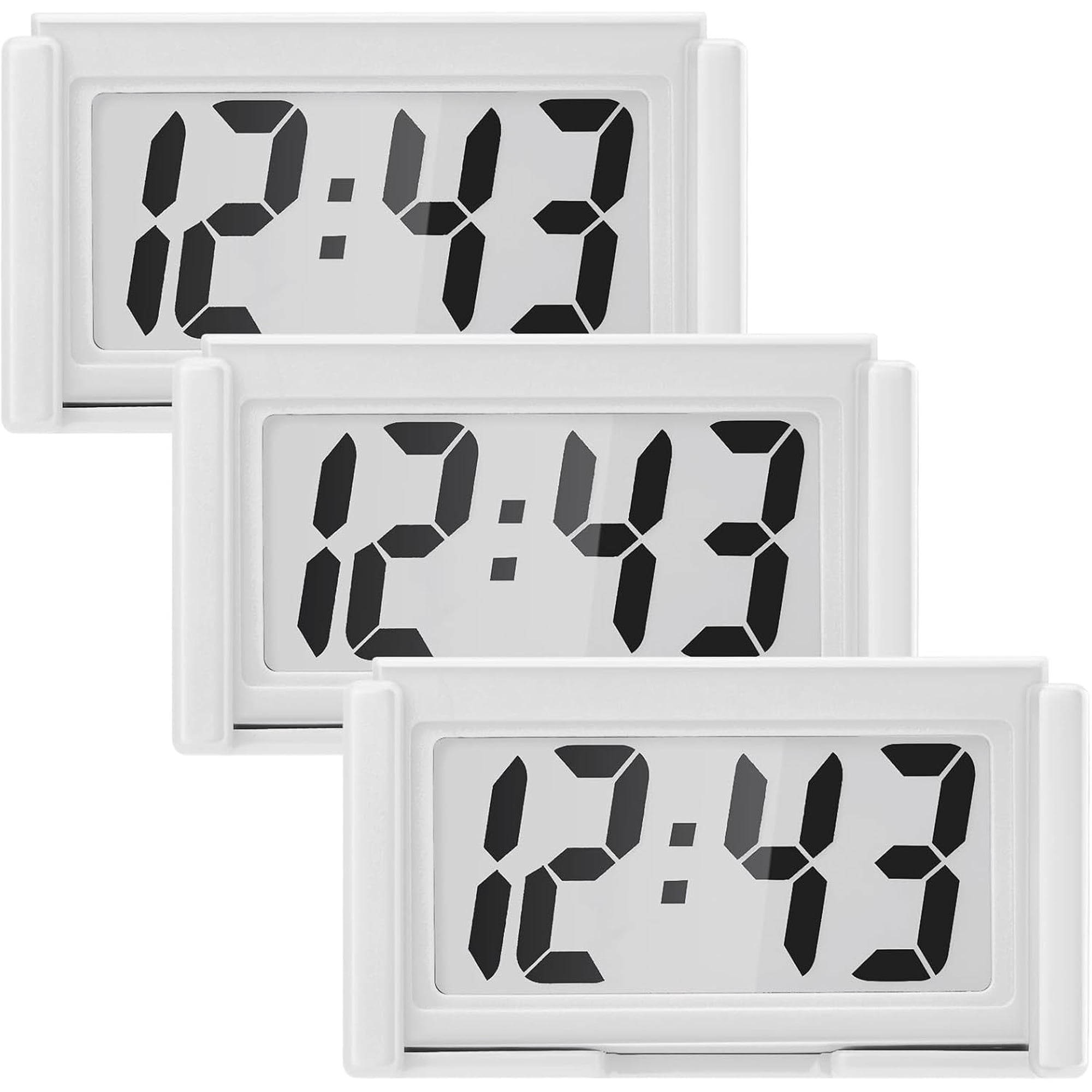 3 Pcs Small Digital Clock, Mini Digital Clock Small Digital Clock Stick on Battery Operated Self photo 3 Pcs Small Digital Clock, Mini Digital Clock Small Digital Clock Stick on Battery Operated Self