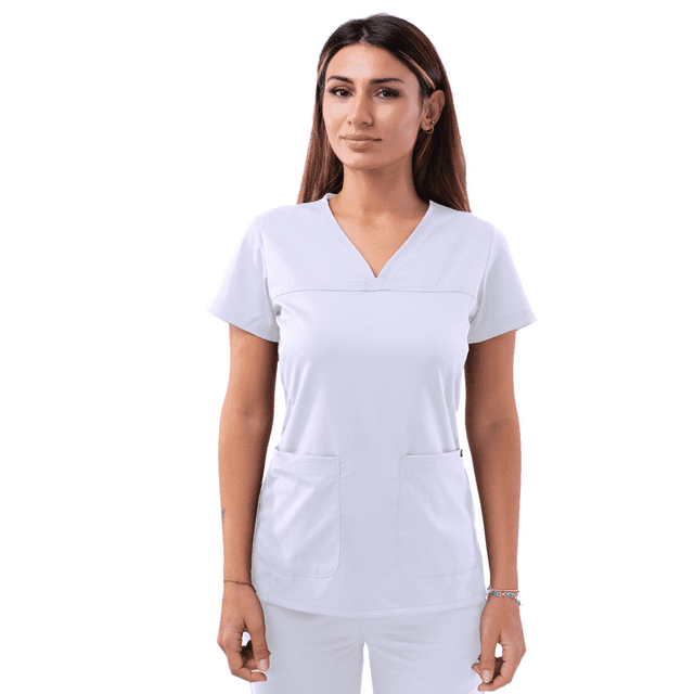 Adar Pro Sarraus pour Femmes - Haut de Sarrau à Encolure Cœur en V
