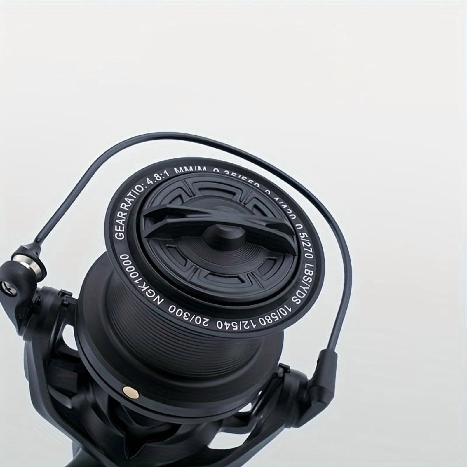 Large Deep Sea Fishing Reel 10000 Series Spinning Reel Durable Metal Construction High Line Capacity Saltwater Fishing Reel For Big Game Ocean Fishing