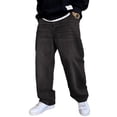 thumbnail image 2 of Mens Baggy Jeans Y2K Vintage Denim Pants Casual Loose Fit Hip Hop Trousers, 2 of 5